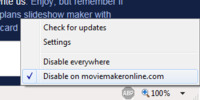 Dezactivează Adblock Plus pentru moviemakeronline.com în Internet Explorer